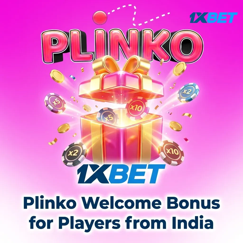Colorful Plinko game banner highlighting Indian casino welcome bonus up to ₹150,000 and 150 free spins