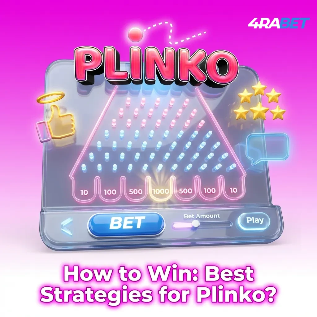 Illustration of a Plinko board with chips, highlighting low-medium risk, budgeting, and demo testing tips