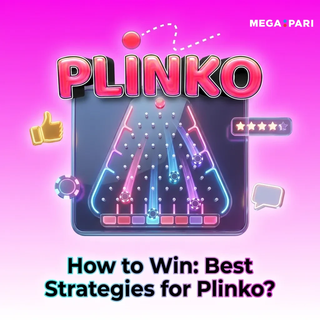 Illustration of a Plinko board with balls dropping, highlighting low, medium, and high risk paths and bankroll strategy tips