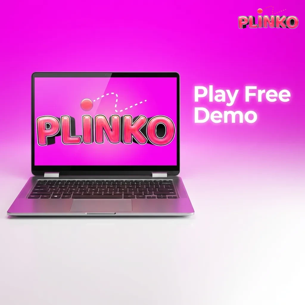 Casino Plinko demo game screen with adjustable rows, risk settings, and virtual balance for practice before real play