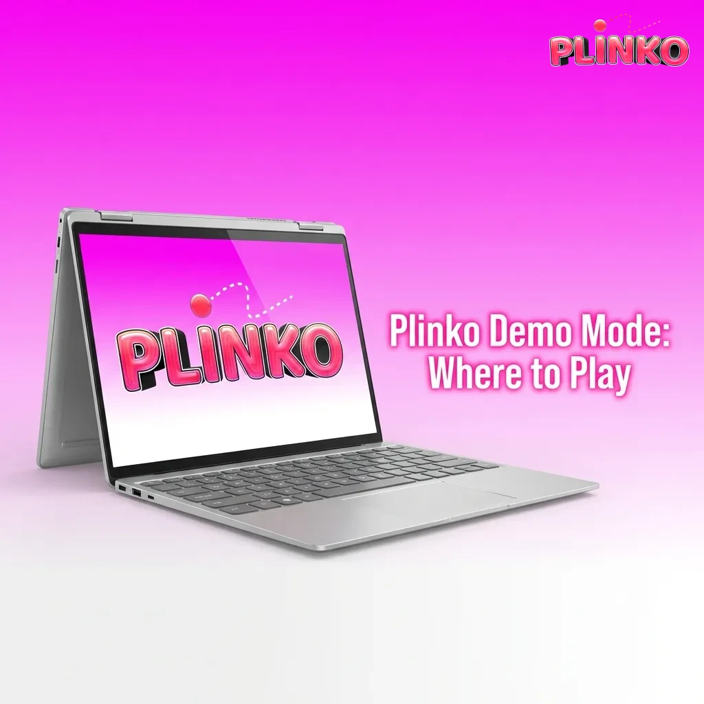 Casino-style Plinko demo game screen showing pegs, falling ball, multipliers, and risk settings in practice mode