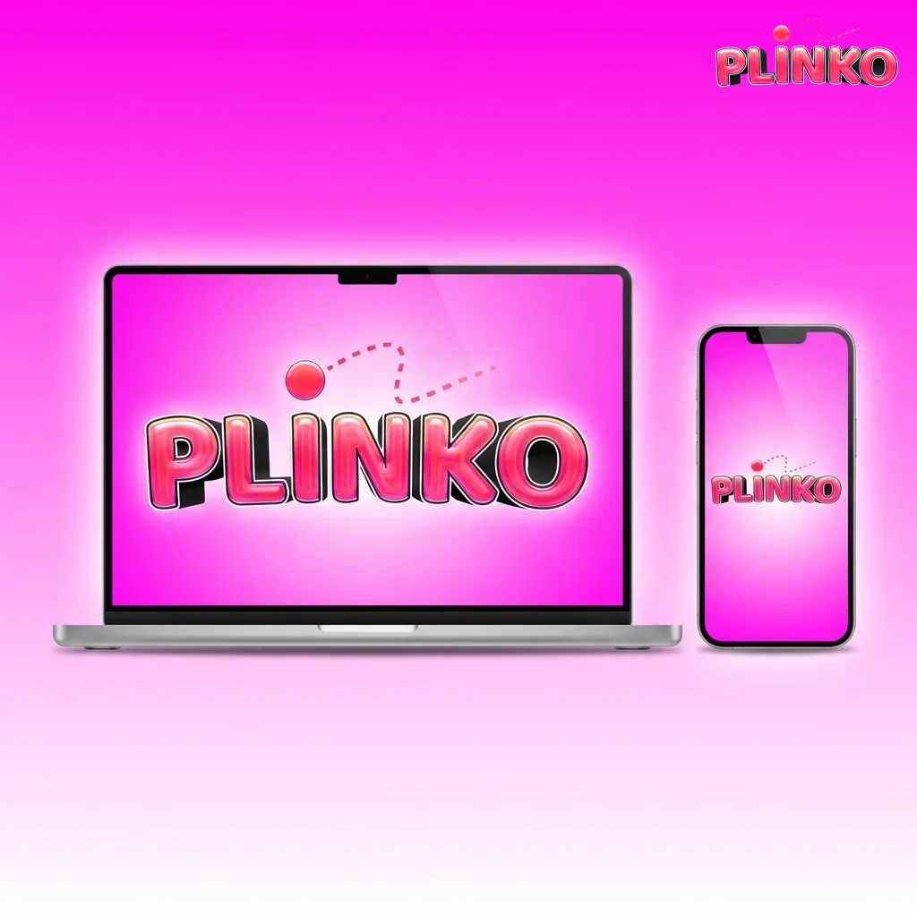 Icons of Android, iOS, Windows, and macOS around a Plinko game screen, showing cross‑platform casino gameplay