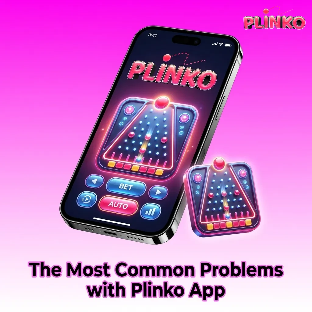Infographic listing common Plinko app issues on phones with icons and brief fixes for each problem