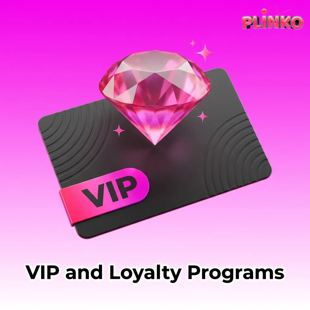 Illustration of VIP and loyalty program tiers showing cashback, bonuses, faster withdrawals, and exclusive rewards for Plinko players